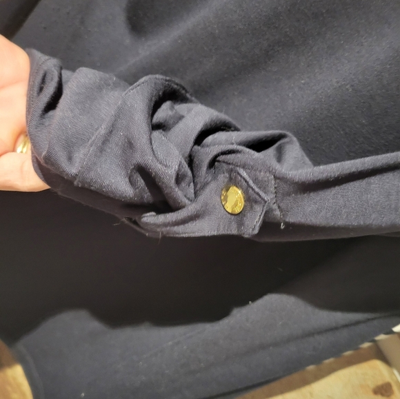 Micheals Kors Navy and White Striped Long Sleeve Top - Picture 6 of 7